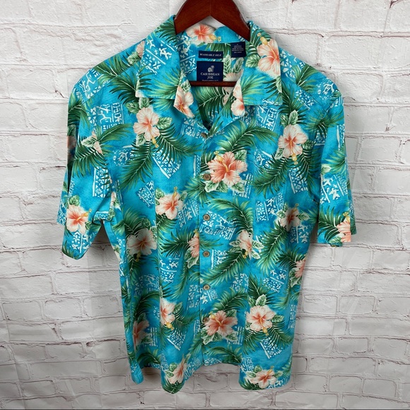 Caribbean Joe Washable Silk Mens Floral 
